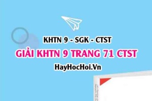 Giải KHTN 9 trang 71 Chân trời sáng tạo SGK